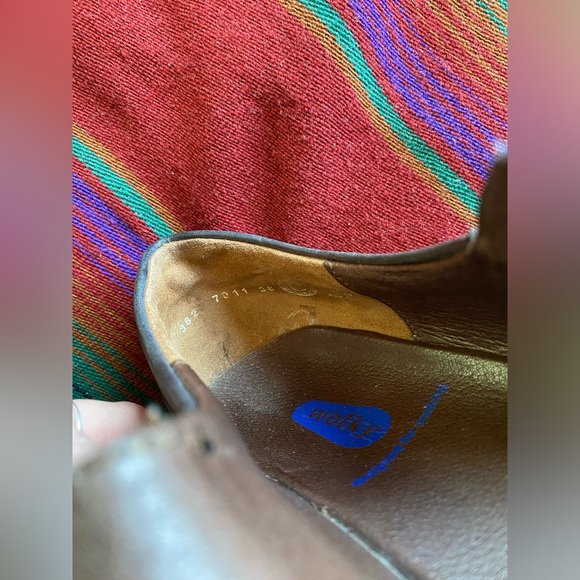 Wolky Leather Maryjane Shoes. Velcro closure. Size 7 US. Charcoal. Like new! - Picture 11 of 12